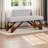 Elle Bench in Beige Boucle Fabric and Brown Finished Wood, 17.49" H X 48.45" W X 18.26" D-888063800