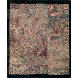 Room Size Antique Artistic Abstract Modernist American Folk Art Hooked Rug