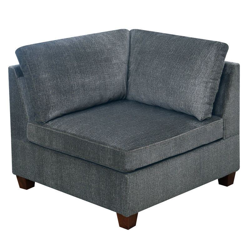 - 5 pièces de couleur grise, revêtement en chenille, cadre en bois gris, chaises couvertes et avec