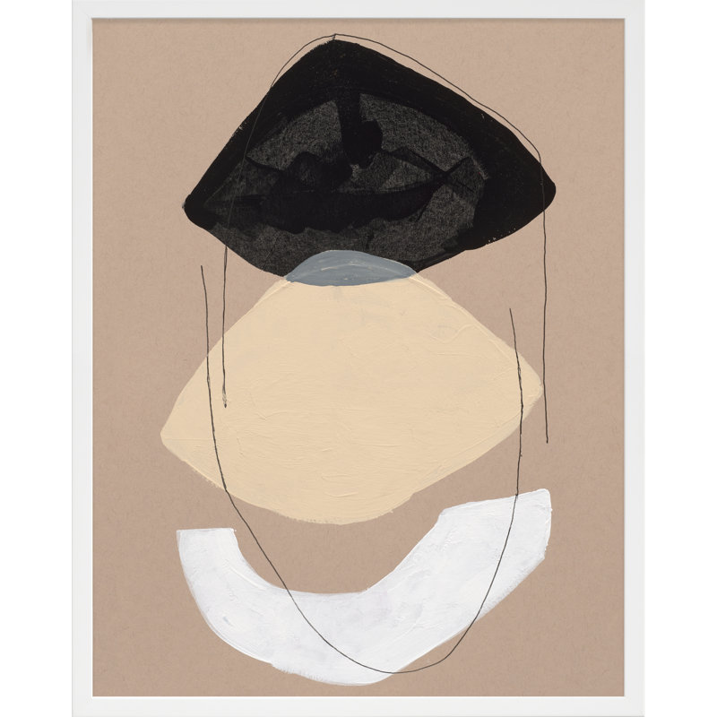 Brete " Free Form 4 " by Andrea Stokes Painting Print, White Wood, 25" H x 20" W x 1.25" D