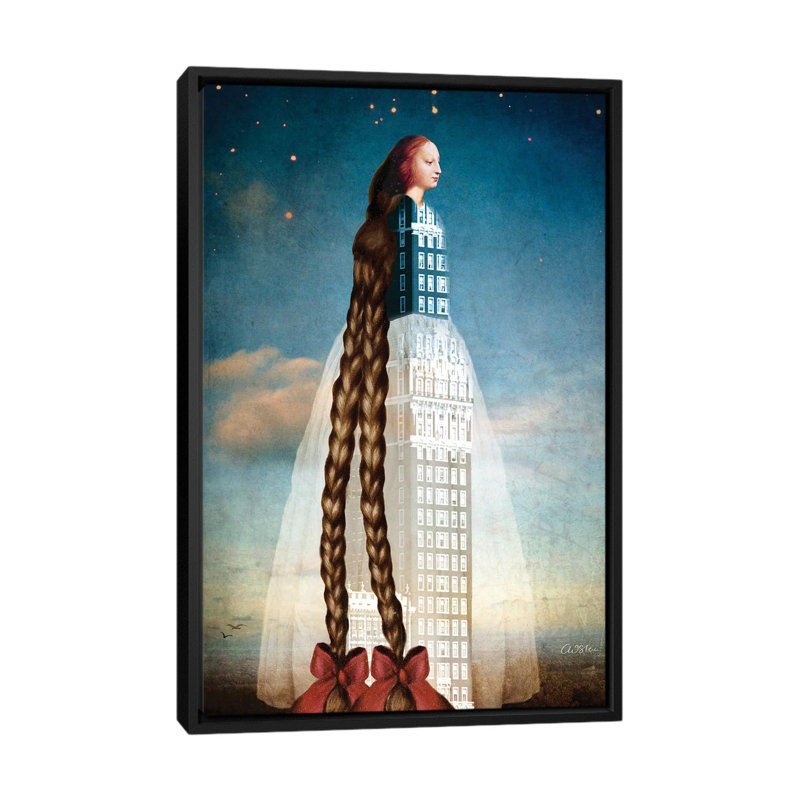 «Raiponce» par Catrin Welz-Stein - impression d'art graphique, H 26 po x l 18 po x 1,5 po, Pas de tapis