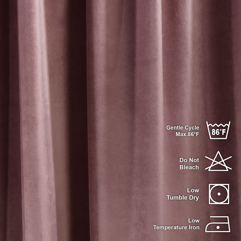 Room Darkening Single Curtain Panel, Brown, 245" W x 450" L