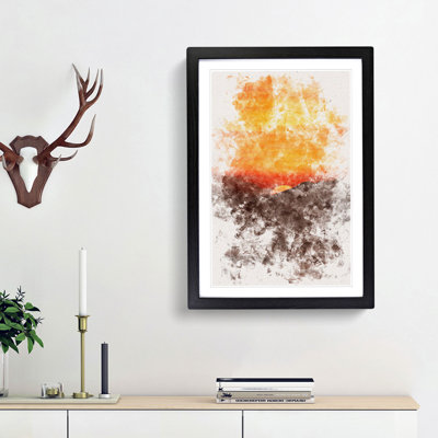 Orange Sunset - Picture Frame Painting Print