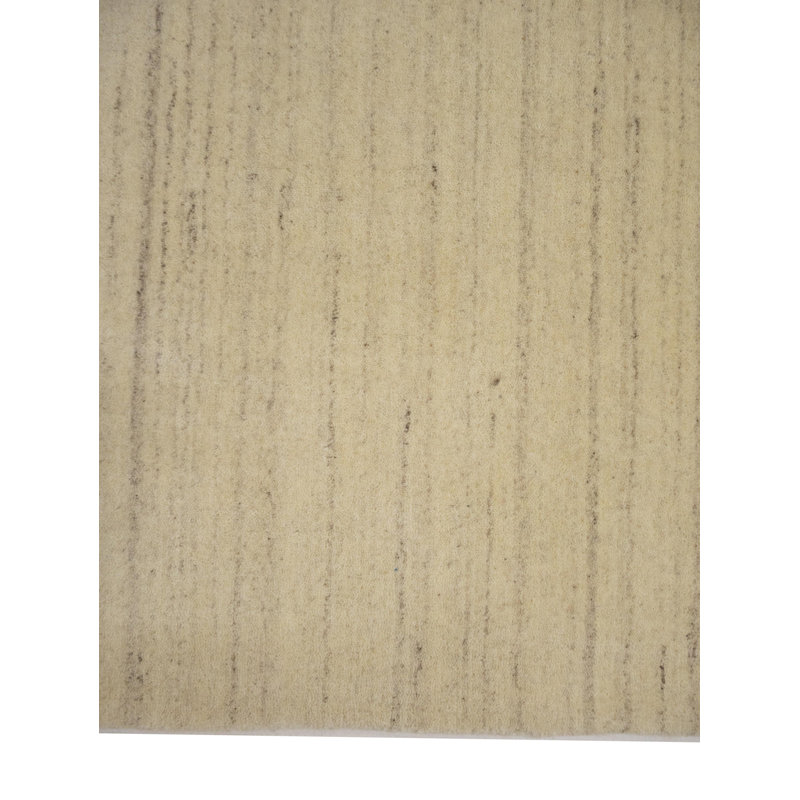 Cream Modern Solid 4x6 Indo-Gabbeh Oriental Rug