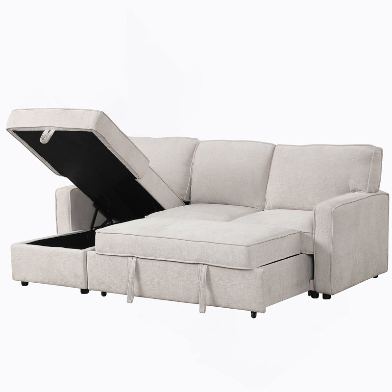 Canapé-lit modulaire Upholstery avec espace de rangement, port USB, 2 porte-gobelets sur les coussins de dossier