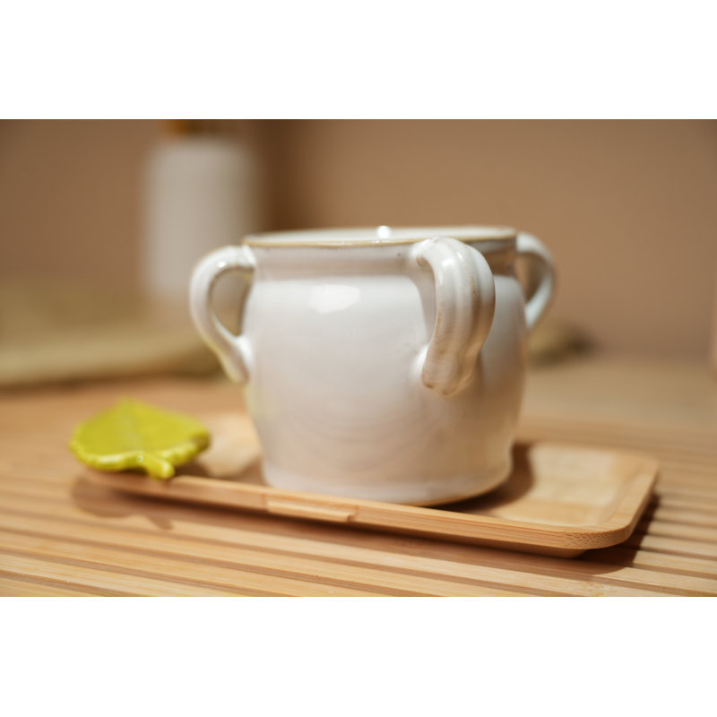 Bougie en céramique 5,13 po avec quatre poignées (8,5 oz) - agrumes doux
