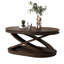 Ensemble de tables basses rétro 3 pièces, ensemble de table de salon en bois comprenant table basse ovale de 44 po, ensemble de 2 tables de bout rondes-157343945