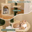45'' Tall Cat Tree Flower Multi-level Pet Activity Centre Furniture w/Sisal Post
