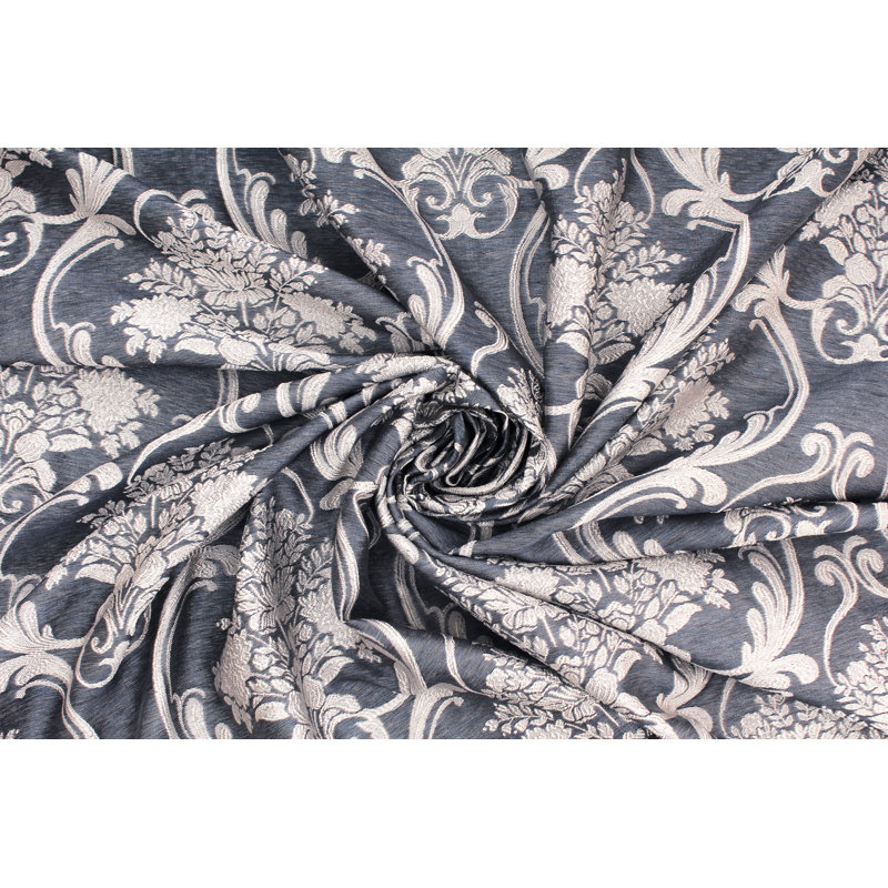 Paire de rideaux obscurcissant avec passe-tringle Luxury Ikat, Bleu
