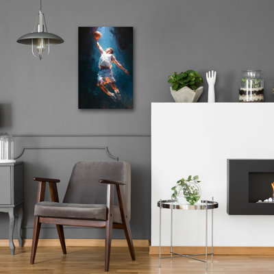  'Basketball Legend 2' by Ann Klee Acrylic Glass Wall Art, 16" x 24"