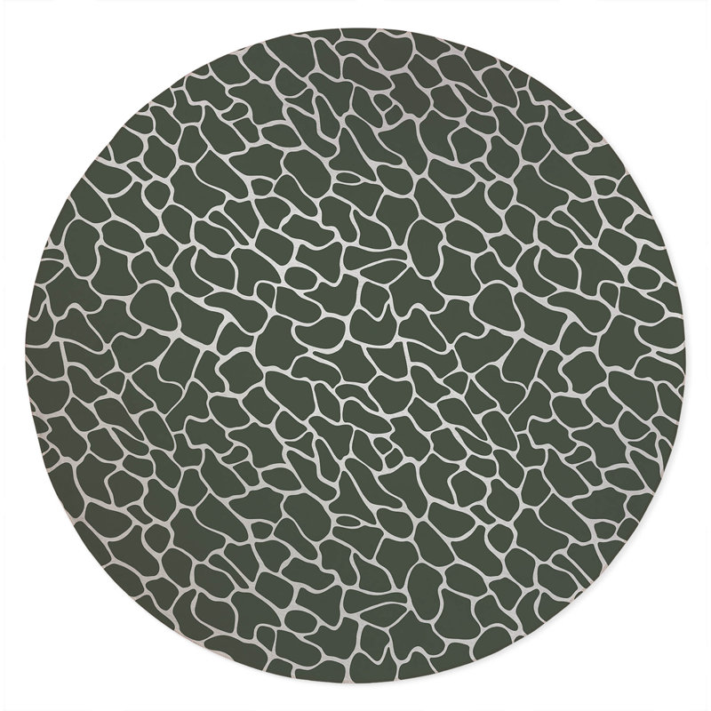 Patch Play Non-Slip Outdoor Rug, Round 5'