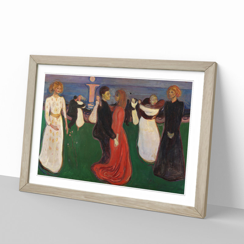 The Dance of Life by Edvard Munch - Picture Frame Painting, 27cm H x 36cm W x 2cm D, Oak Framed