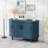 Modern Curved Sideboard Storage Cabinet Wooden Console Table Coffee Bar Cabinet-938277767