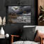 «Black Dramatic Duck», art mural scène de chasse, impressions de paysage faunique rustique Moody-1098892815