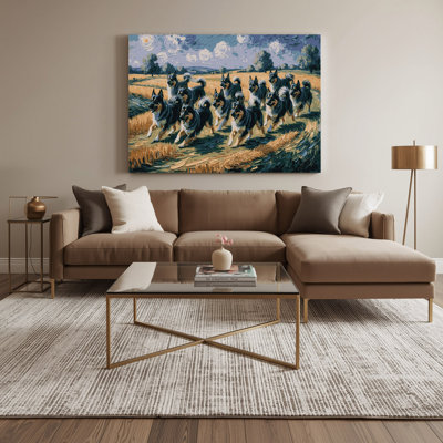 Dogs Swedish Vallhund Gray Canvas Wall Art