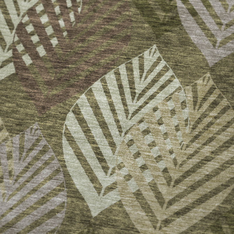 Jeté floral Sherpa ASB744 Addison, Olive floral