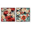 Hegarty - Ensemble de 2 collages floraux carrés-101849387-101849386