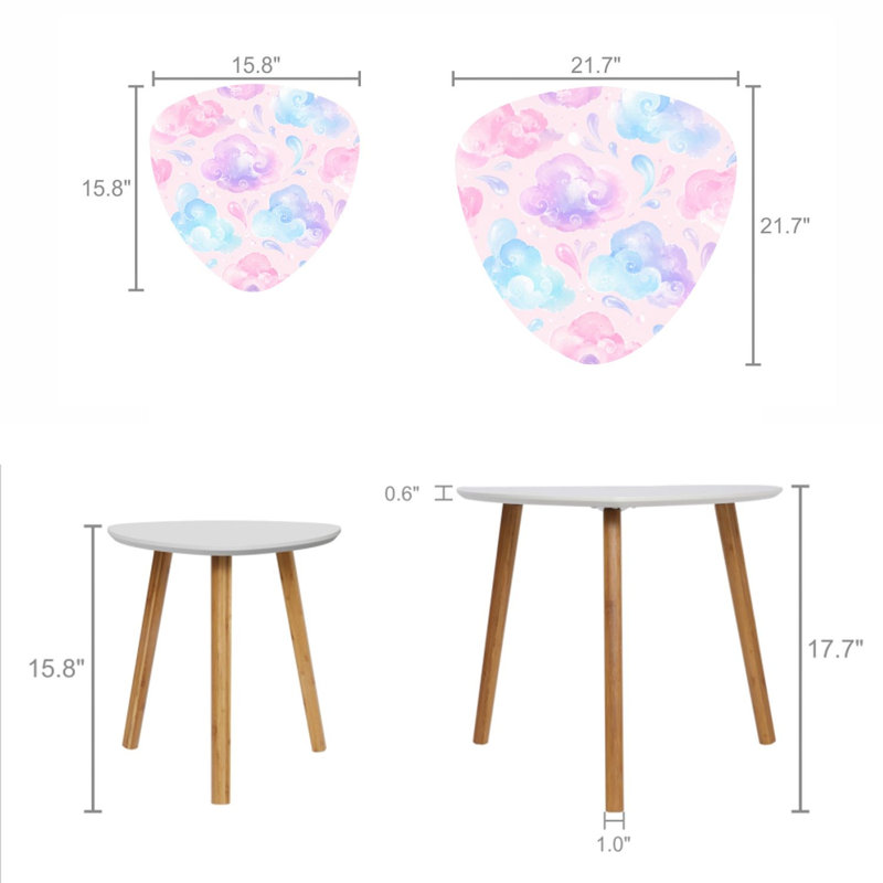 Ensemble de 2 tables basses gigognes Triangle