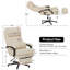 Fauteuil de beauté inclinable pour le visage avec pivotement à 360 °, coussin lombaire et repose-pieds réglable, similicuir