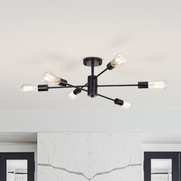 Steelside™ Blas Semi Flush Mount & Reviews | Wayfair