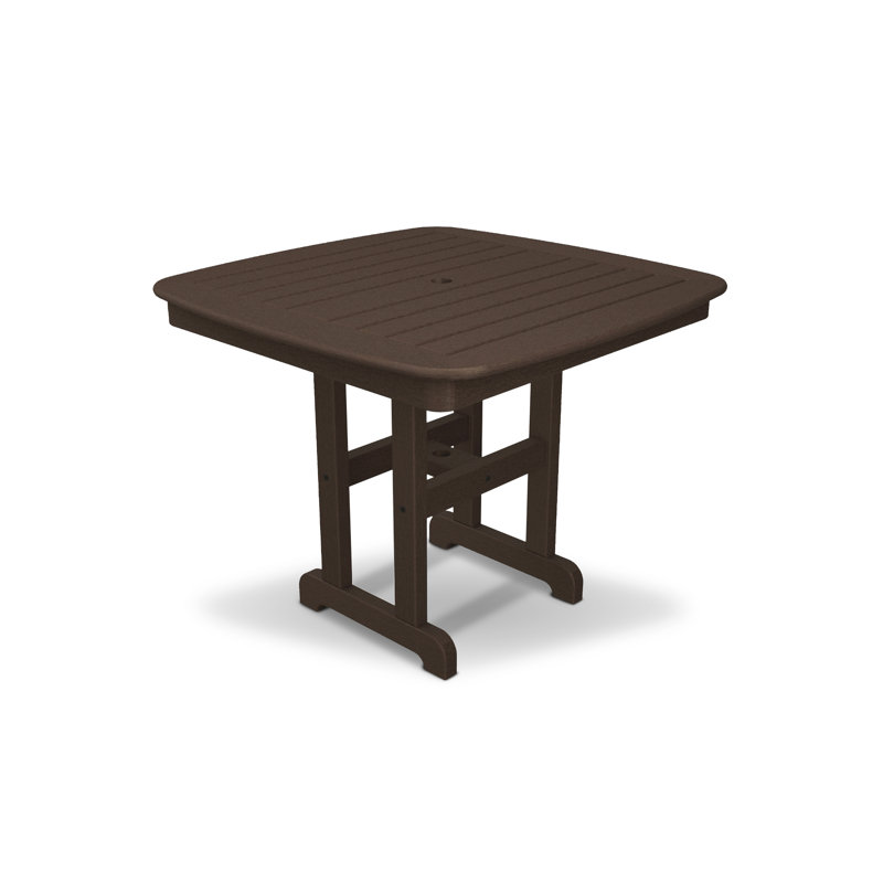 TREX Outdoors Yacht Club Dining Table, Dark Brown, 44"