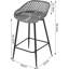 Rossmoyne Counter Stool with Metal Frame-902230781