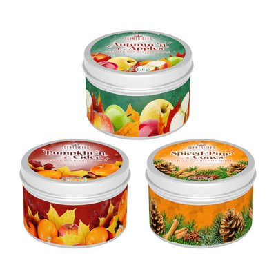 Scentsicles, bougies, 1 pomme et pommes / 1 citrouille et cidre / 1 pomme de pin épicée - paquet de 3