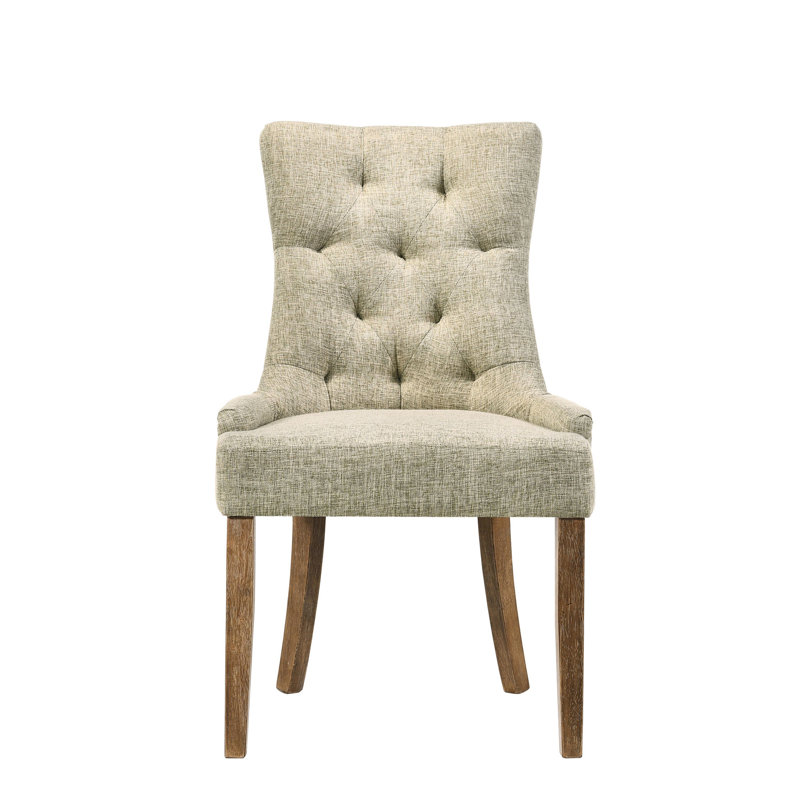 De 2 chaises d'appoint à dossier beige - style chêne récupéré, élégant et chêne (2)
