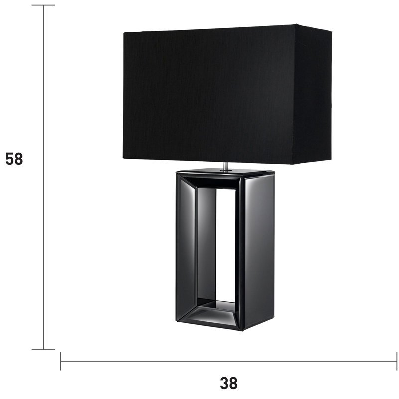 Jayce Table Lamp, Black Mirror