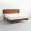 Très grand lit plateforme en bois massif très résistant avec tête de lit 800 lb, cadre de lit scandinave de qualité supérieure, antidérapant et silencieux, assemblage rapide, caramel-105528049-105528051