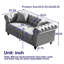 Canapé Chesterfield 63,5 po en velours capitonné-543724156