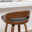 Swivel Upholstered and Faux Leather Bar Stool-747154749-747154754