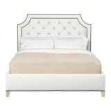 Audrey/Asher Queen Tufted Upholstered Low Profile Panel Bed