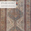 Tapis oriental en polyester tissé à la machine Farwell - crème / bleu / rouge-767755372