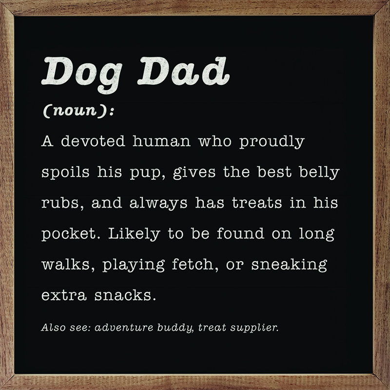 Définition de «Dog Dad», Noir, H 24 po x l 24 po