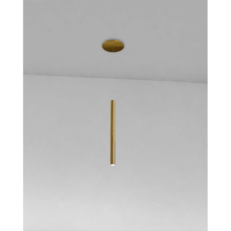 Lungo - Pendant - 1.6"W x 23.6"H - Gold, 1.6"W x 23.6"H, Gold