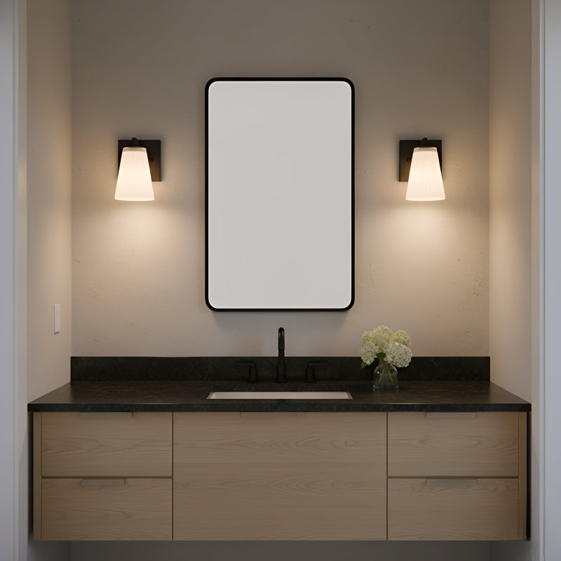 Petit meuble-lavabo Upson de Génération Éclairage , Une lumière, Nuit noire, H 7,75 po x l 5 po x P 6,25 po