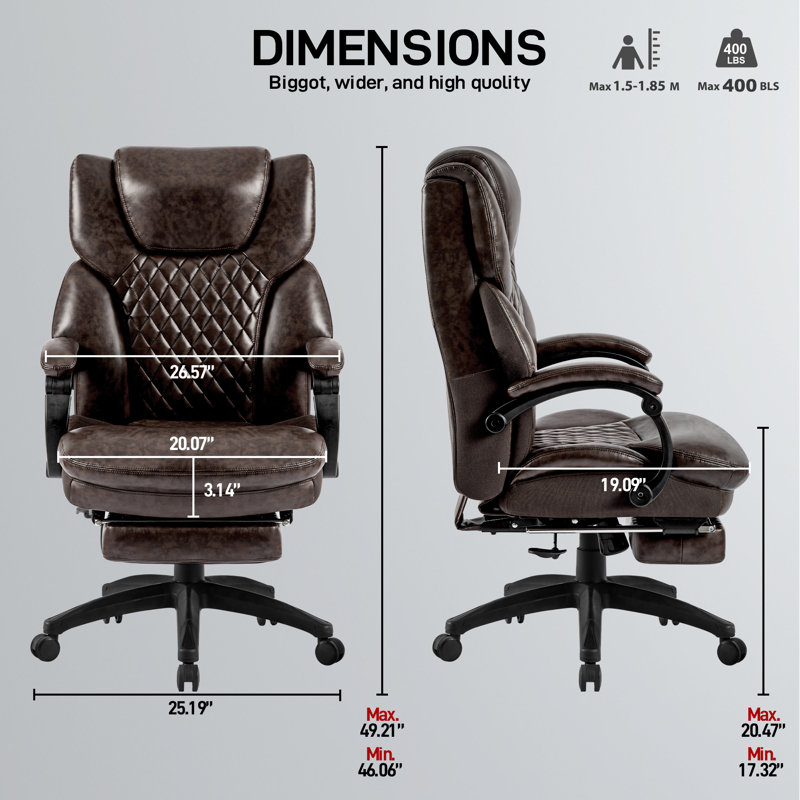 Fauteuil de direction Goce, Brun