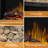 Dimplex Fieldstone Electric Fireplace with Mantel Surround Package - Pine with Natural Stone-look