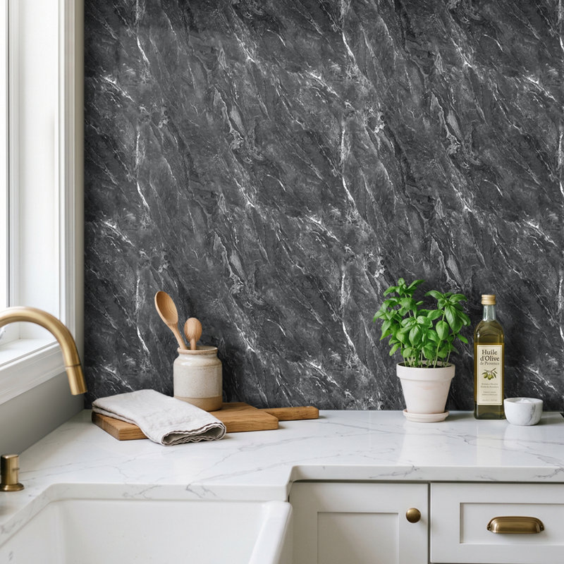 1-Piece Self-Adhesive Marble Wall Tile Sticker