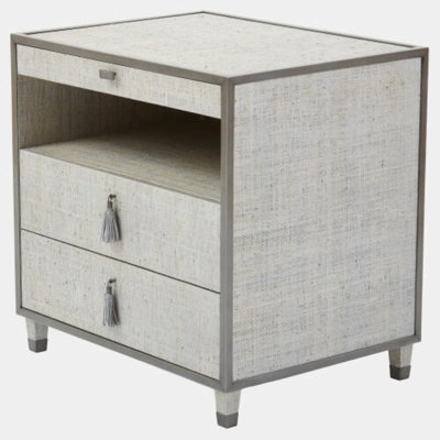 Glass 3 - Drawer Nightstand