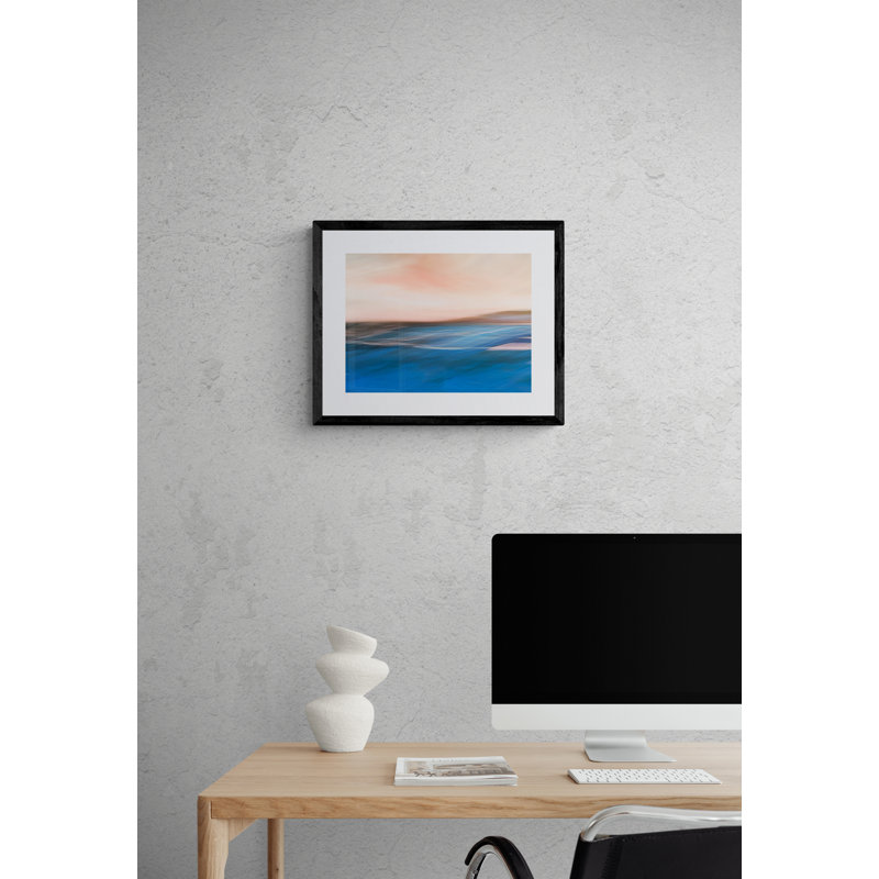 Paysage déplacé par Rica Belna - impression, Toile avec cadre noir, H 31 po x l 41 po, H 30 po x l 40 po