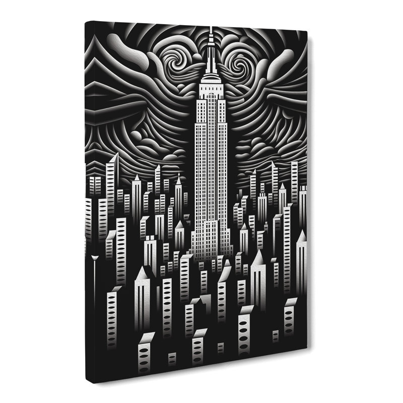 Empire State Building Op - Wrapped Canvas Print, 60cm H x 40cm W x 3cm D