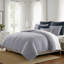 Walker Ticking Stripe Indigo/Ivory Cotton Duvet Cover Set-1234923198