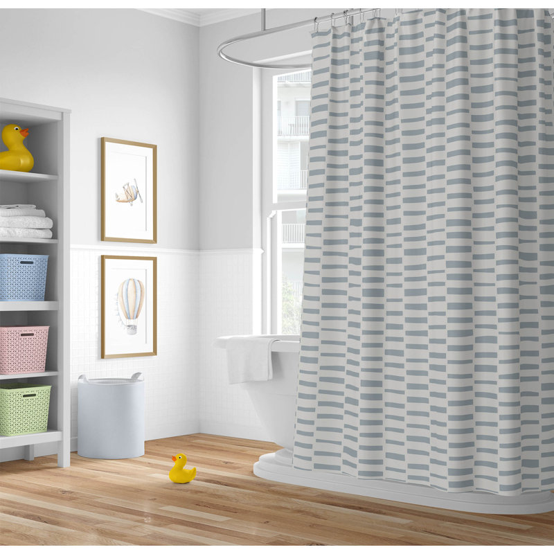 Flat Attack Ultra-Thin Lightweight Shower Curtain, Blue/Slate Blue
