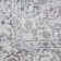 Oriental Machine Washable Polyester/Cotton Area Rug in Gray/Ivory