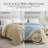 Southshore Fine Linens Vilano Down Alternative Comforter, 240 GSM Double-Brushed Microfiber Oversized All-Season Comforter with Box Stitching, Piped Edges and Corner Tabs, Twin/Twin XL, Soft Sand-491867240-420232230