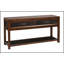 Table de canapé à deux tiroirs, aucun assemblage requis, finition deux tons