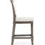 26-Inch Bar Stool, Weathered Gray, Gray Upholstered Seat And Back, Textured , For Pub Card Table Counter-Height Seat, Kitchen Gaming Area