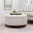 Gotelind Natural Round Storage Ottoman